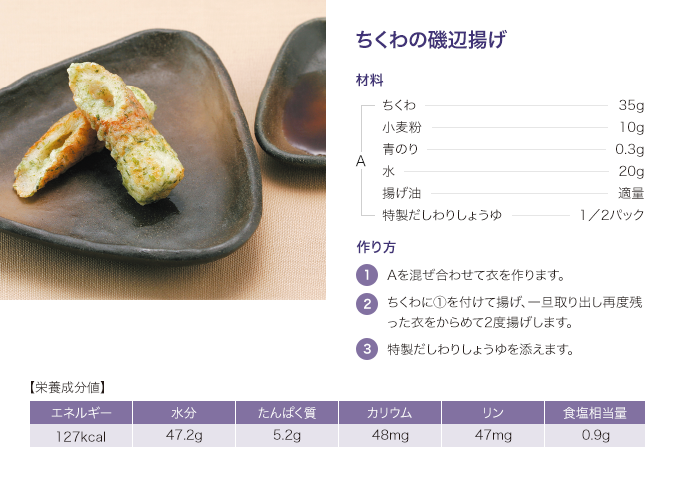 ちくわの磯辺揚げ