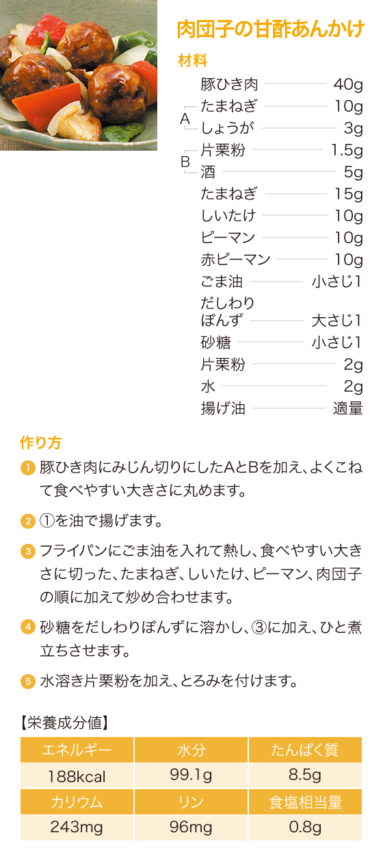 肉団子の甘酢あんかけ