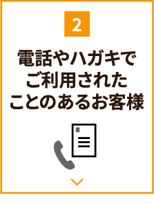 電話やハガキでご利用されたことのあるお客様