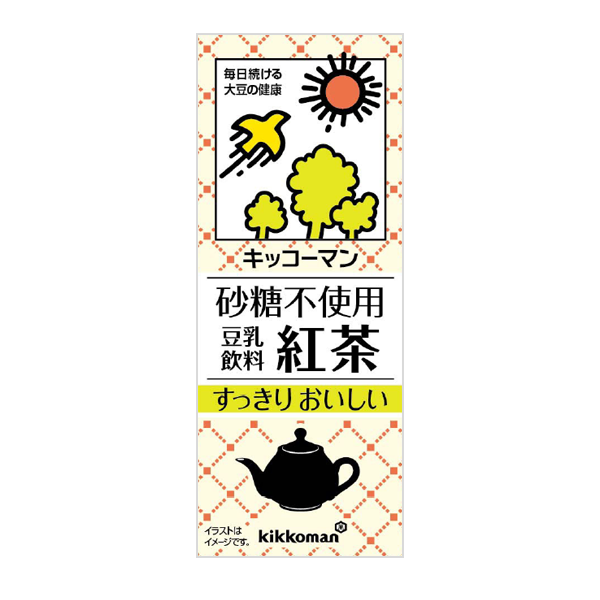 砂糖不使用 豆乳飲料 紅茶 200ml×18本