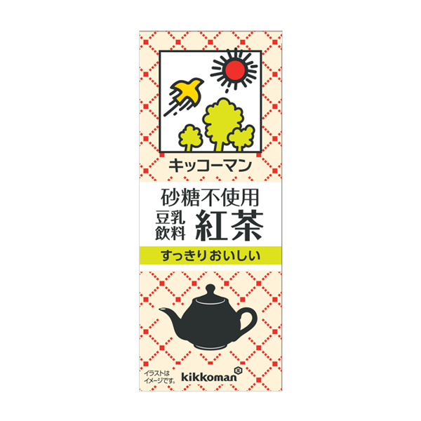 砂糖不使用 豆乳飲料 紅茶 200ml×18本