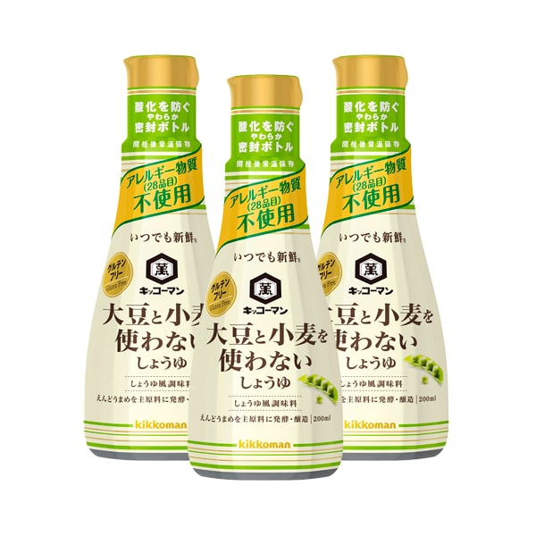 いつでも新鮮 大豆と小麦を使わないしょうゆ 3本