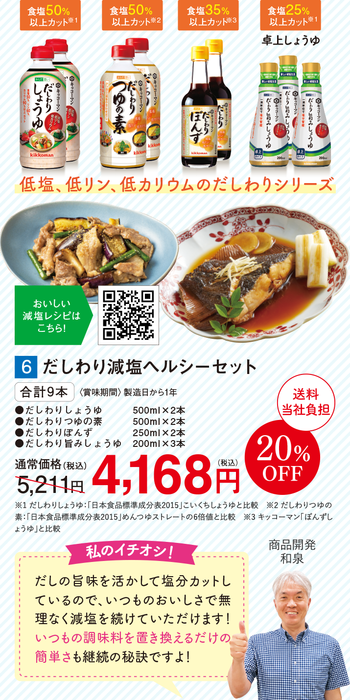 だしわり減塩ヘルシーセット 【20%オフ】