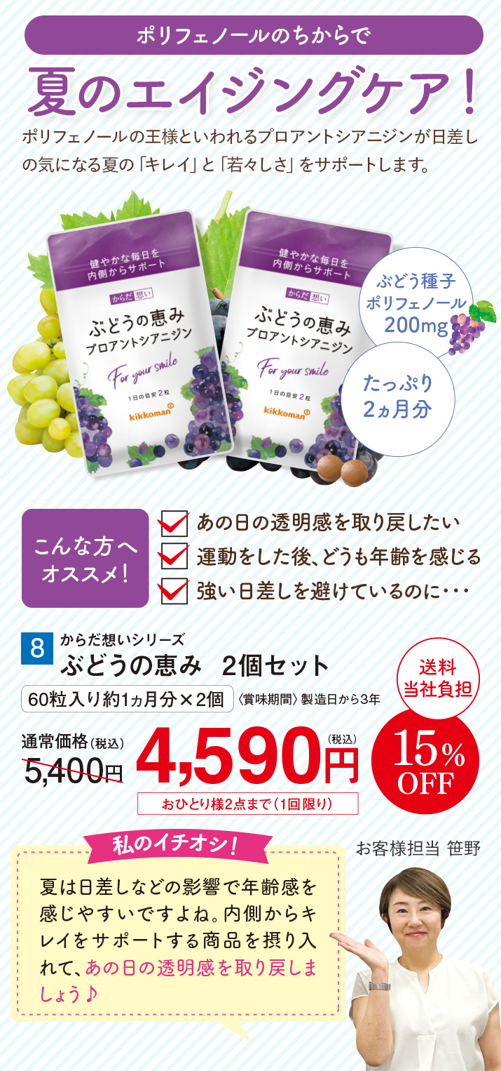 ぶどうの恵み 2個