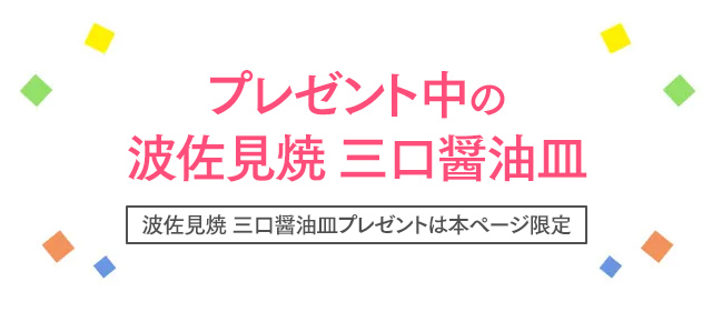 初めての方限定 波佐見焼 三口醤油皿プレゼント!