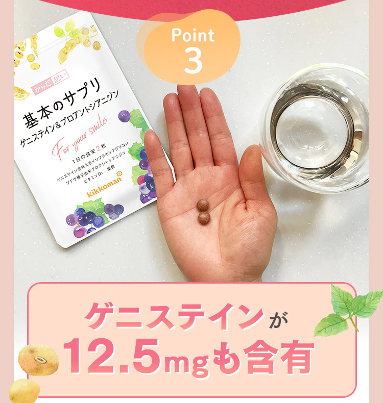 Point3 ゲニステインが12.5mgも配合
